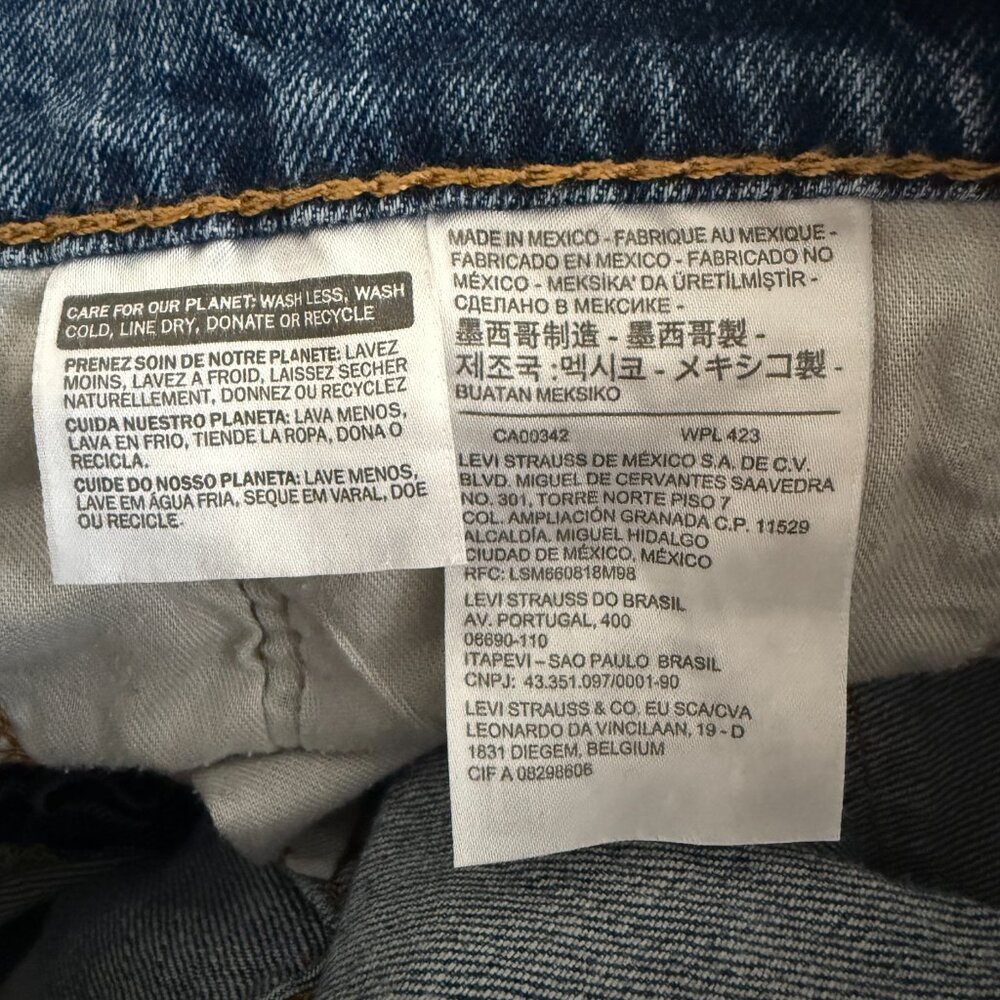Levis 505 Jeans 36X34 Blue Perfectly Faded - Picture 8 of 10